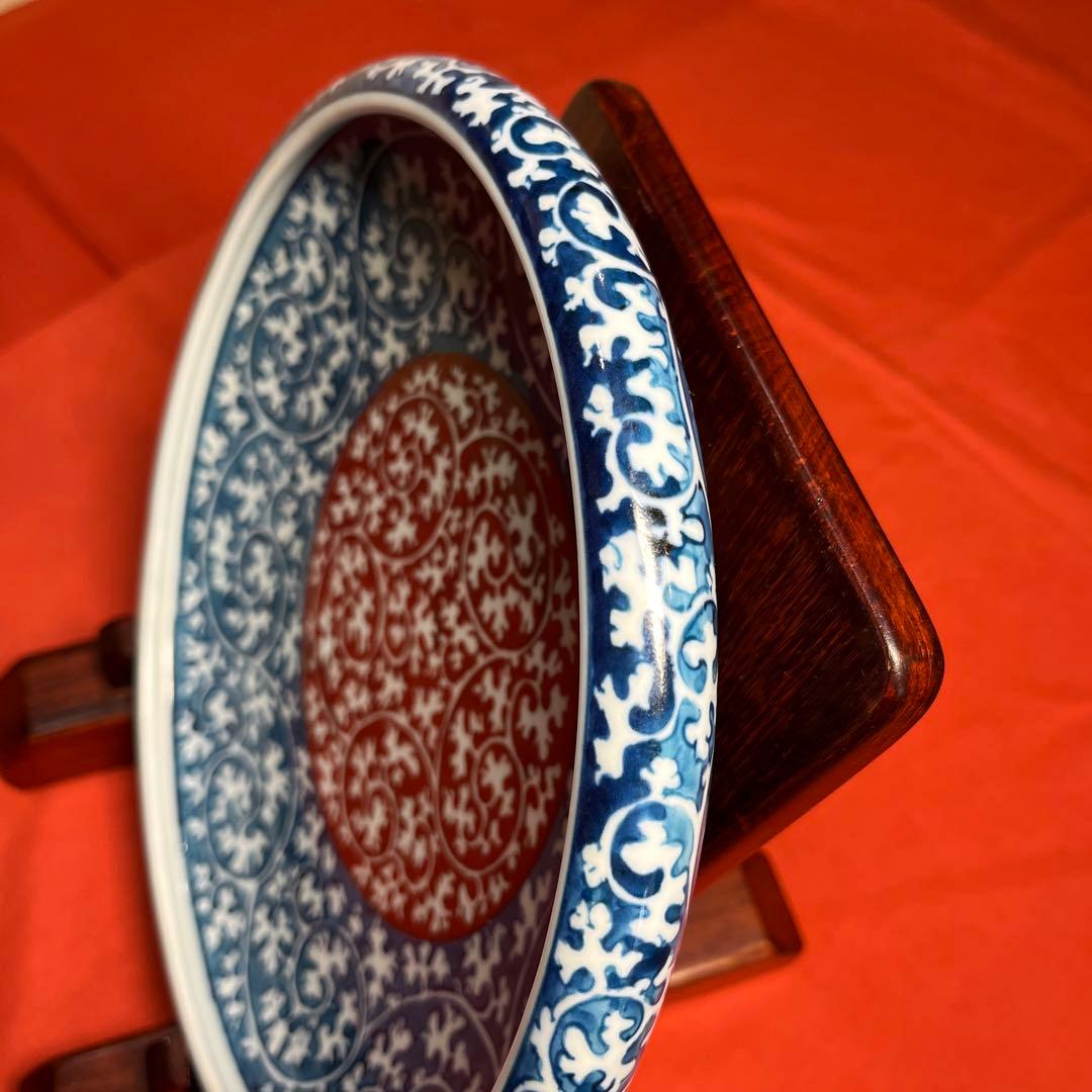 亮秀窯「蛸唐草大皿」