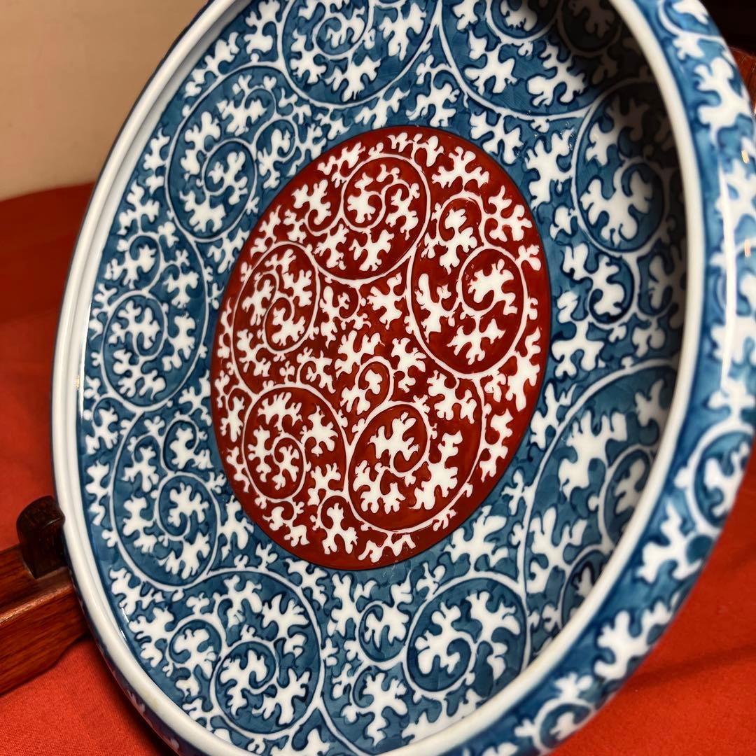 亮秀窯「蛸唐草大皿」