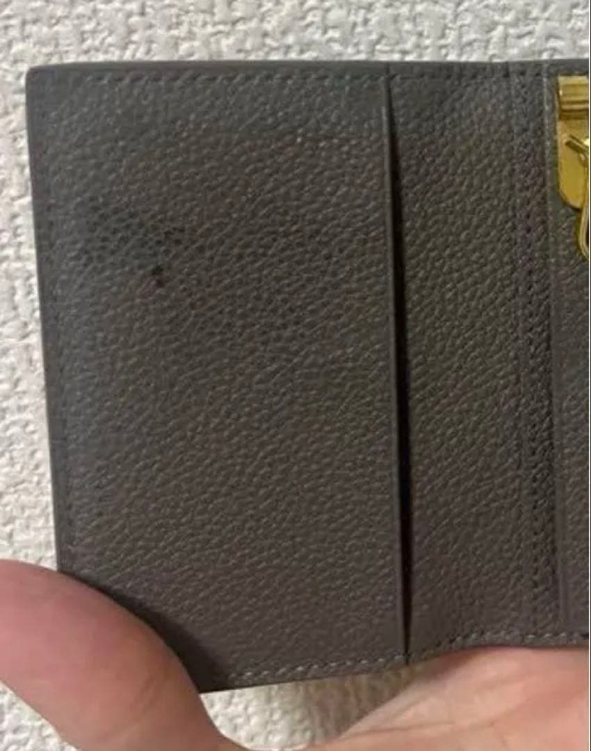 Saint Laurent グレー レザー キーケース