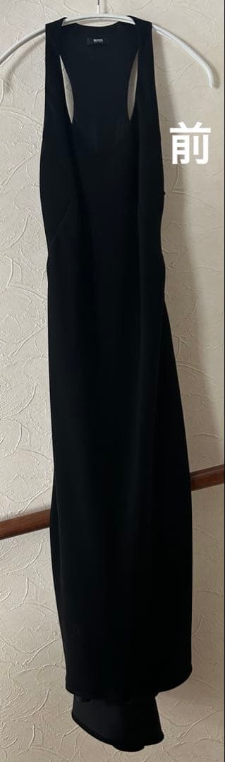 HUGO BOSS ロングドレス 黒40 ハイローヘム 美シルエット 試着のみ