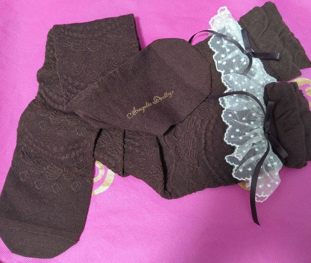 Angelic pretty ホイップジャガードオーバーニー ブラウン