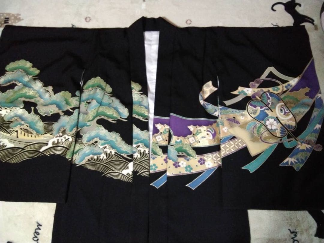 男の子用・5歳向け・表側正絹・お着物と袴のセット