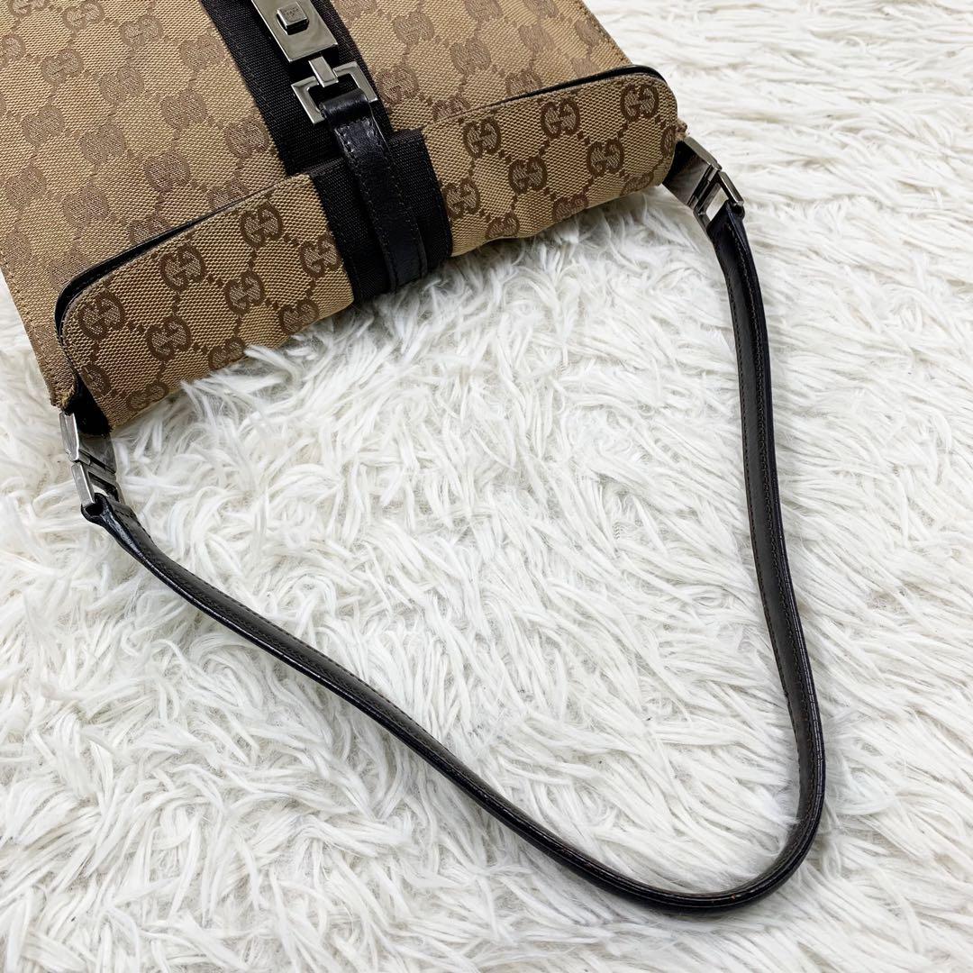【✨極美品✨】グッチ ワンショルダーバッグ ジャッキー GGキャンバス ベージュ