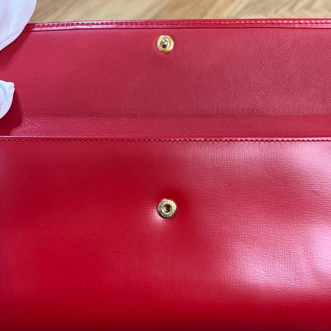 【超美品】希少 ロエベ ロングウォレット アナグラム レッド 長財布 箱付き