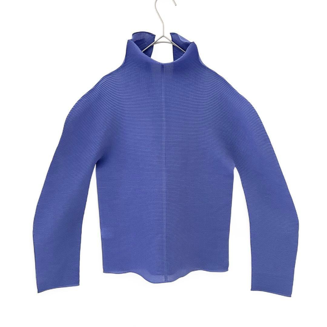 【美品】me ISSEY MIYAKE イッセイミヤケ ハイネック長袖 パープル