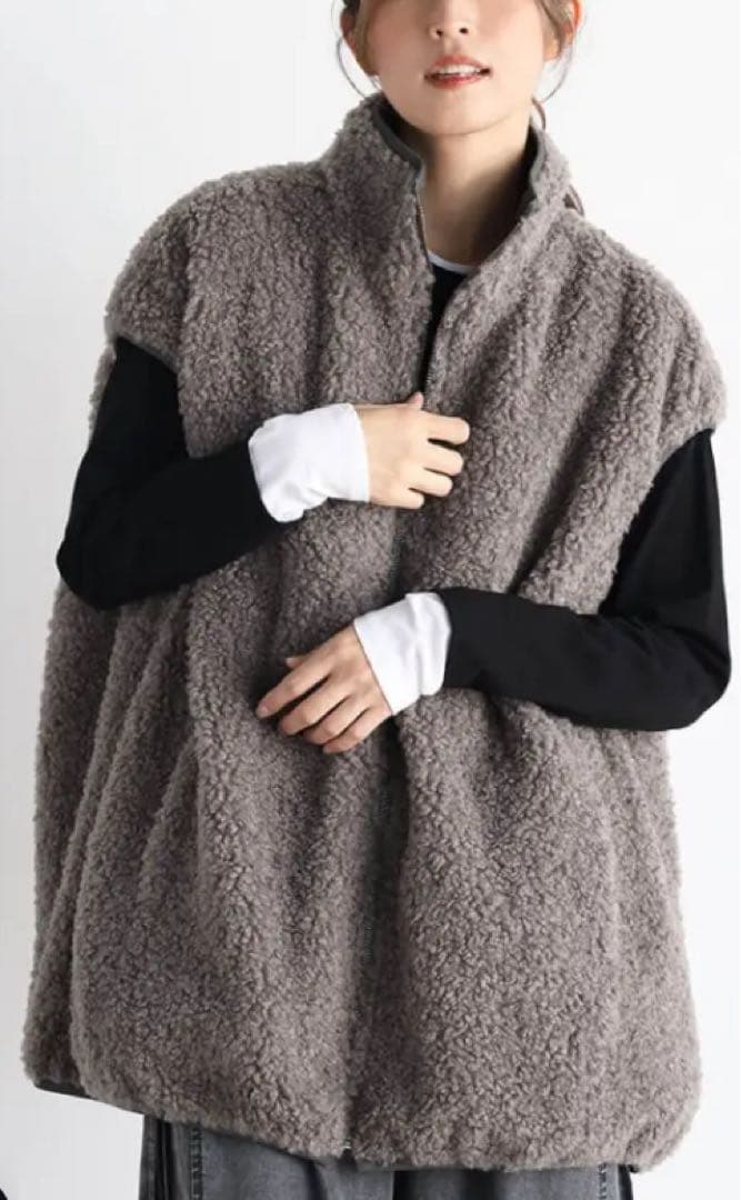 ♡*♡様 【新品】CLOVEリバーシブルボアベスト