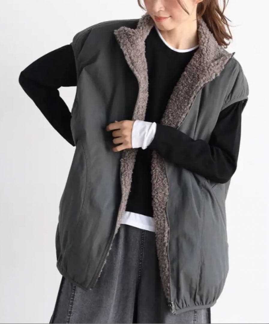♡*♡様 【新品】CLOVEリバーシブルボアベスト