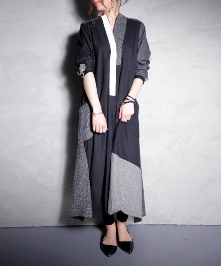 タグ付き新品未使用　アンティ異素材ロングコート　レア　デシグアル好きな方にも