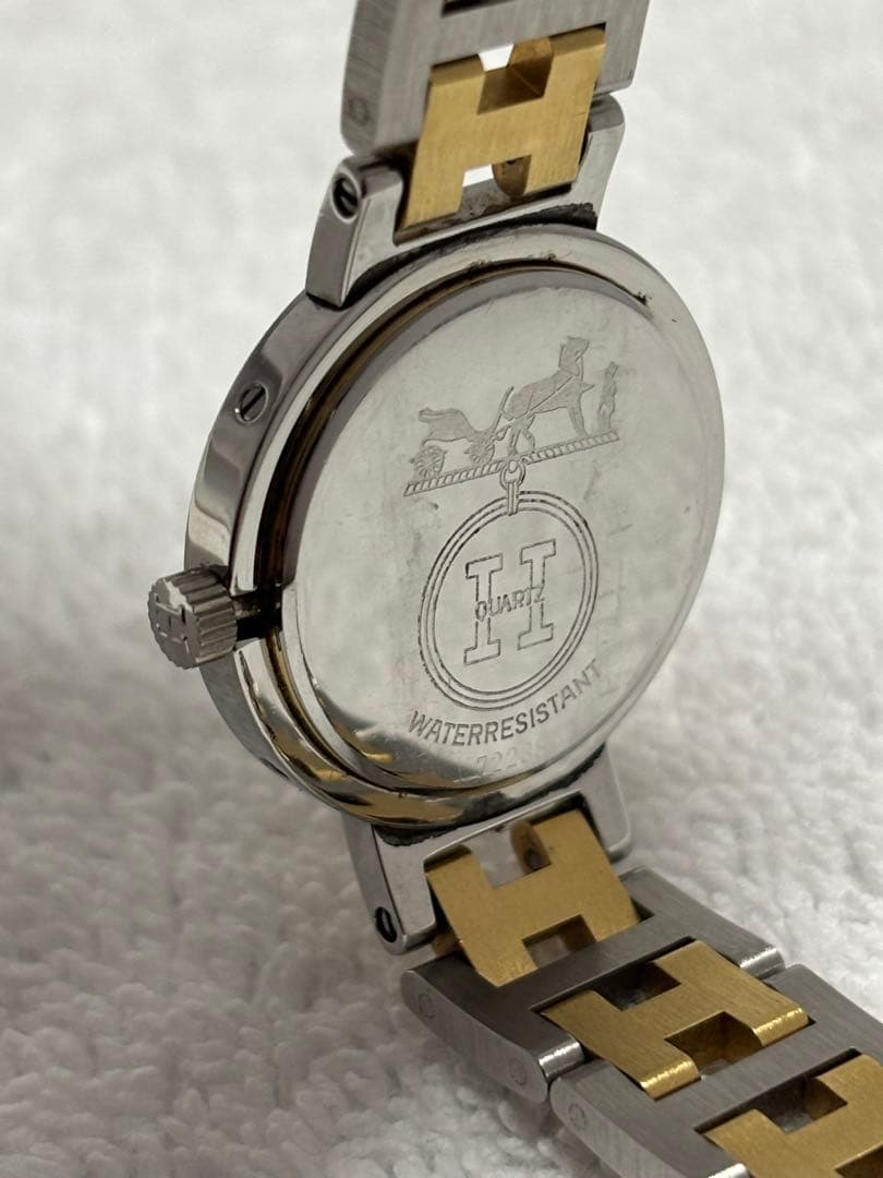 【美品】エルメス クリッパー クォーツ デイト【稼働品】レディース 付属品有り