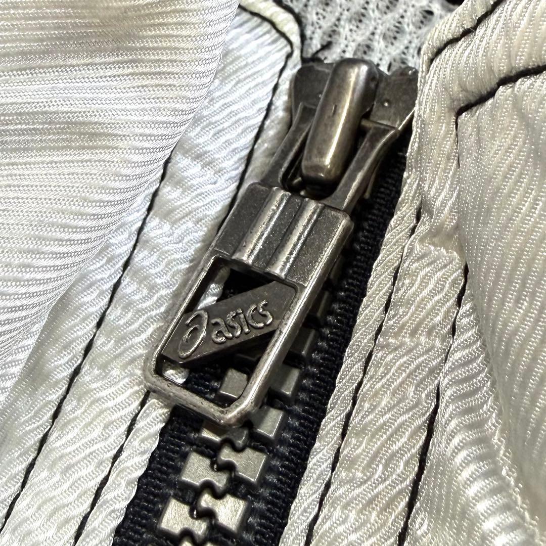 希少‼️90s ASICS セットアップ ウインドブレーカー 光沢 白 XL日本製