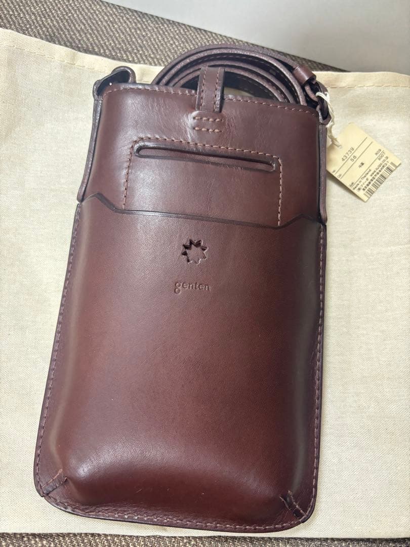 ゲンテン　genten カットワークスマホショルダーバッグ