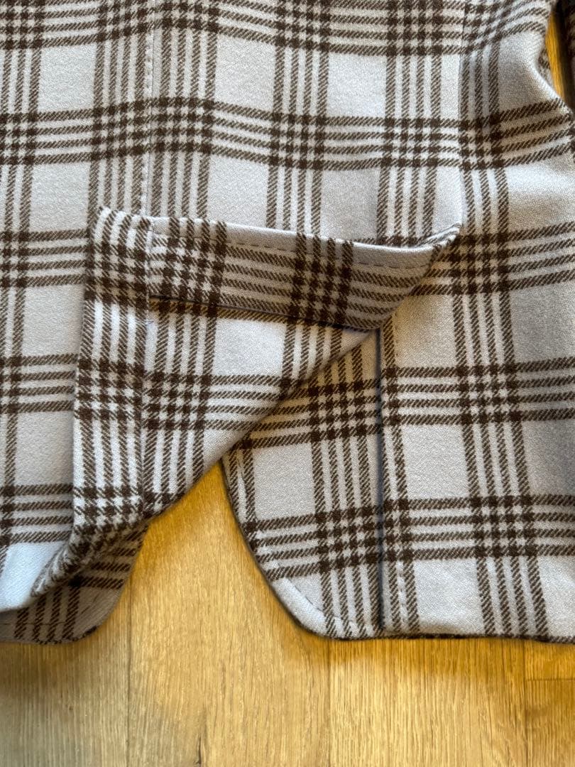 Sartorio サルトリオ　チェック柄3Bウールジャケット size46