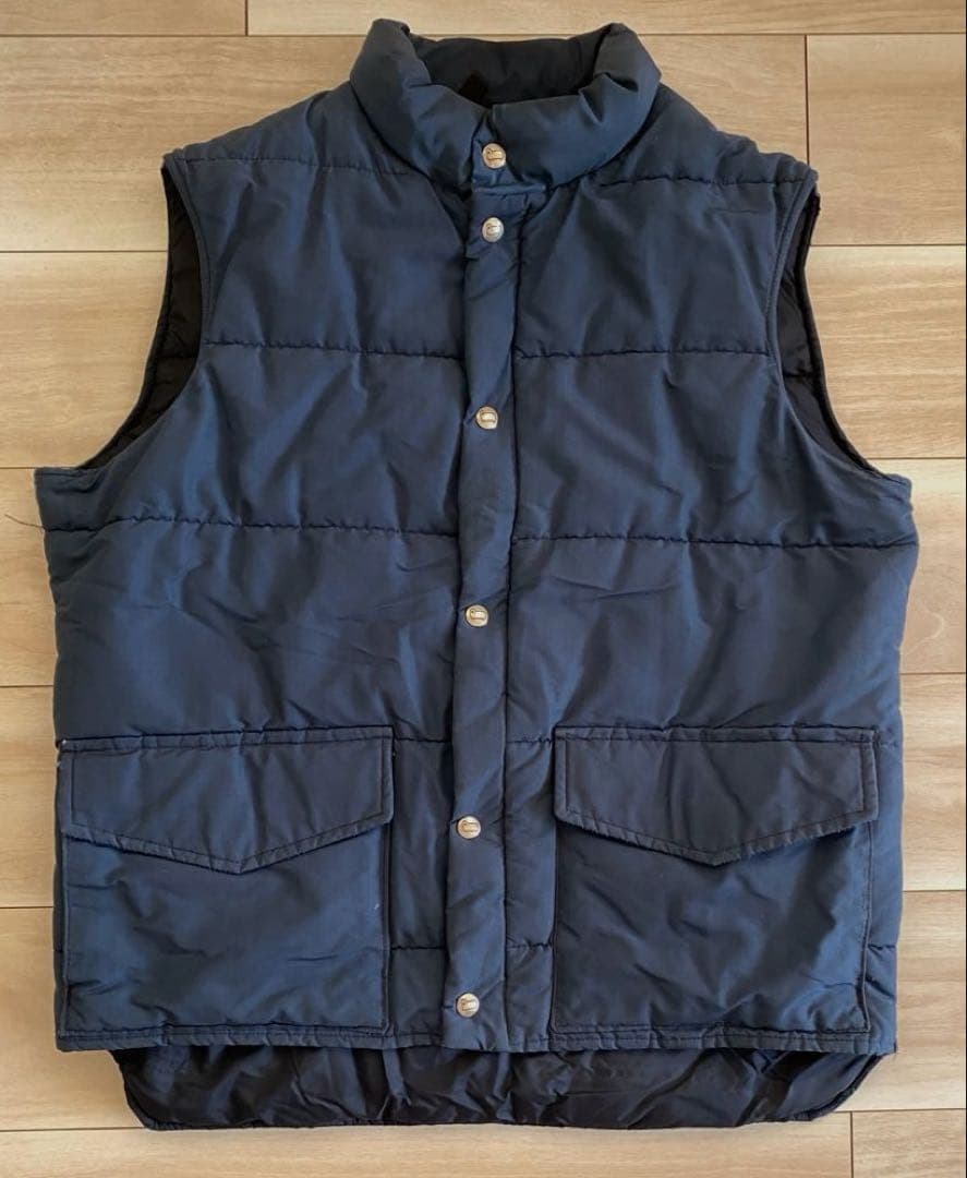 70-80s ウールリッチ ダウンベスト ネイビー Lサイズ