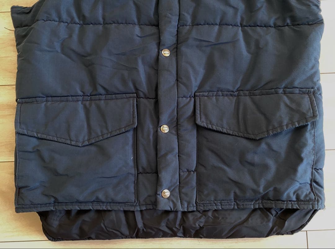 70-80s ウールリッチ ダウンベスト ネイビー Lサイズ