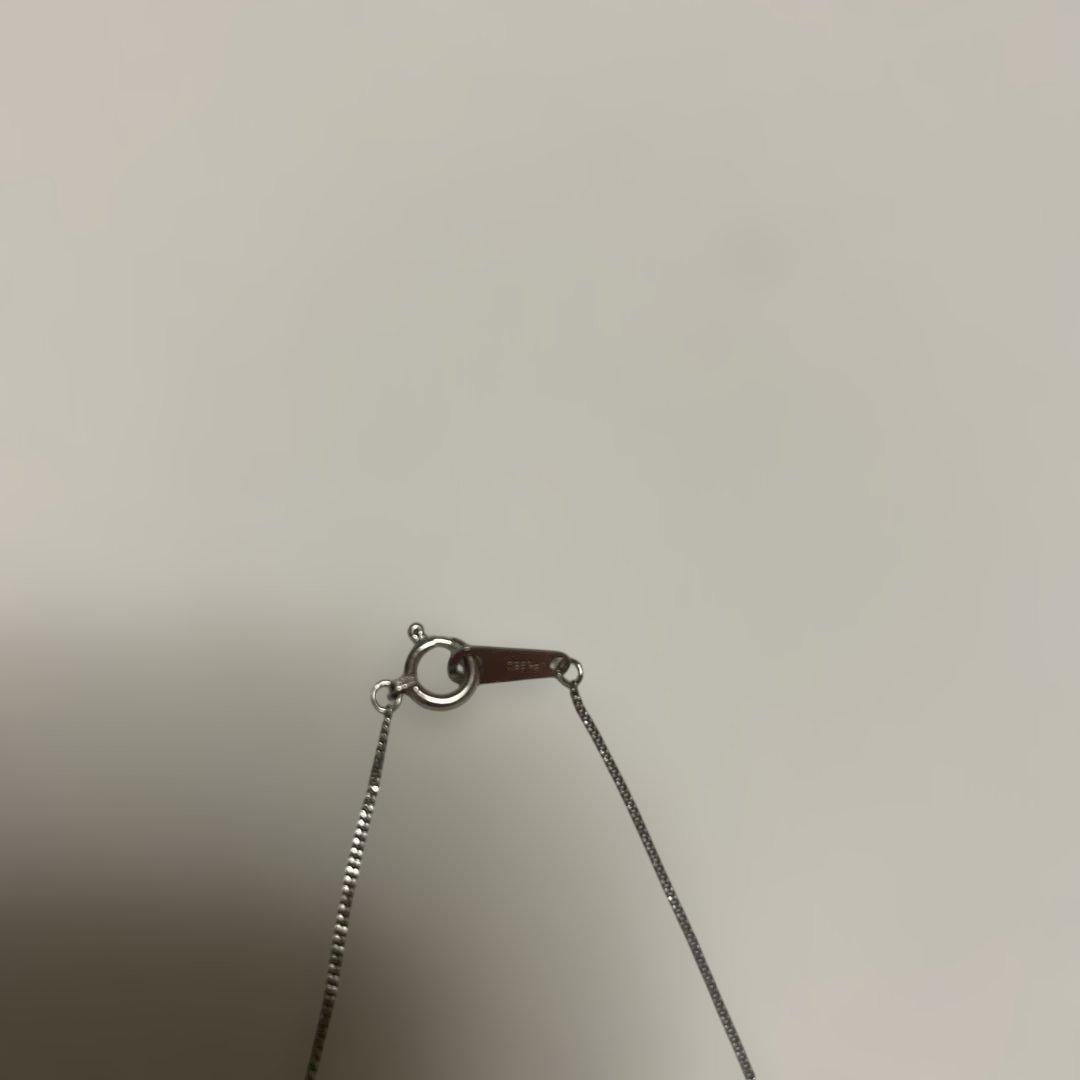 プラチナオープンハートネックレス