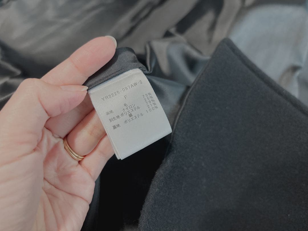 yori ウールノーカラーコート