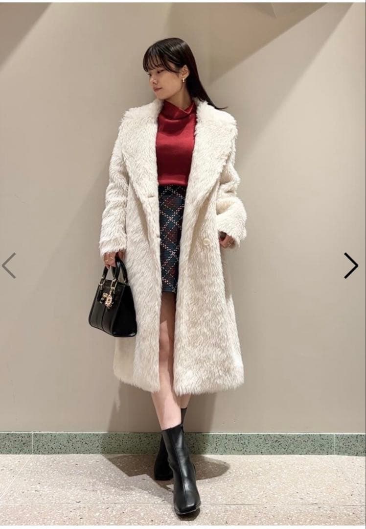 スナイデル　 ボアロングコート 白　新品未使用