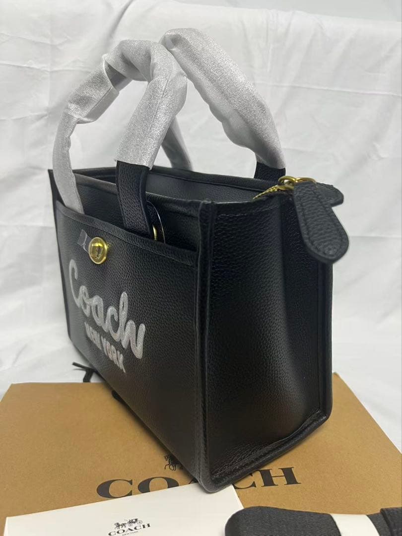 COACH コーチ カーゴ トート 26 レザー ブラック CAM66