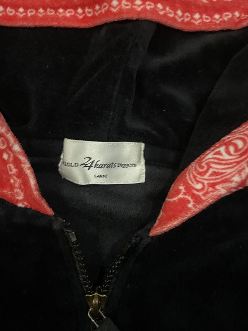 【希少】24karats DIGGERS ベロア セットアップ バンダナ柄 L