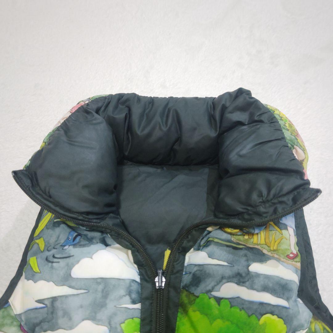 アルベロベロ ブタさん 花柄 リバーシブル ダウンベスト