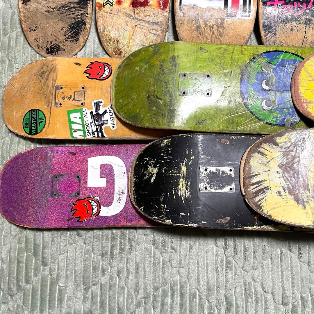 廃デッキ　15枚　オマケ付き　DIY まとめ売り　スケートボードデッキ　スケボー