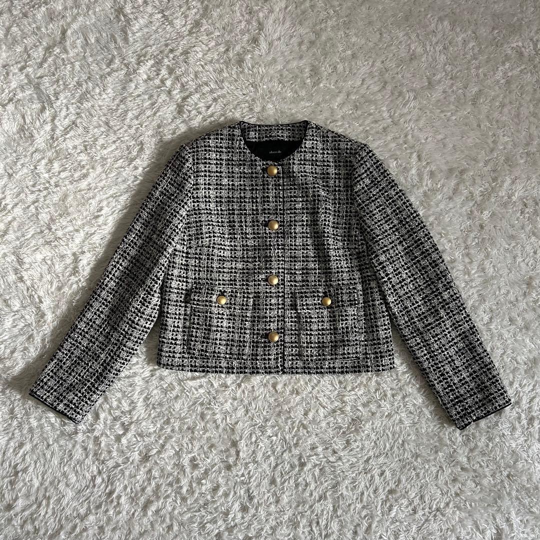 （2025、完売品）allureville ファンシーツイードクルーネジャケット