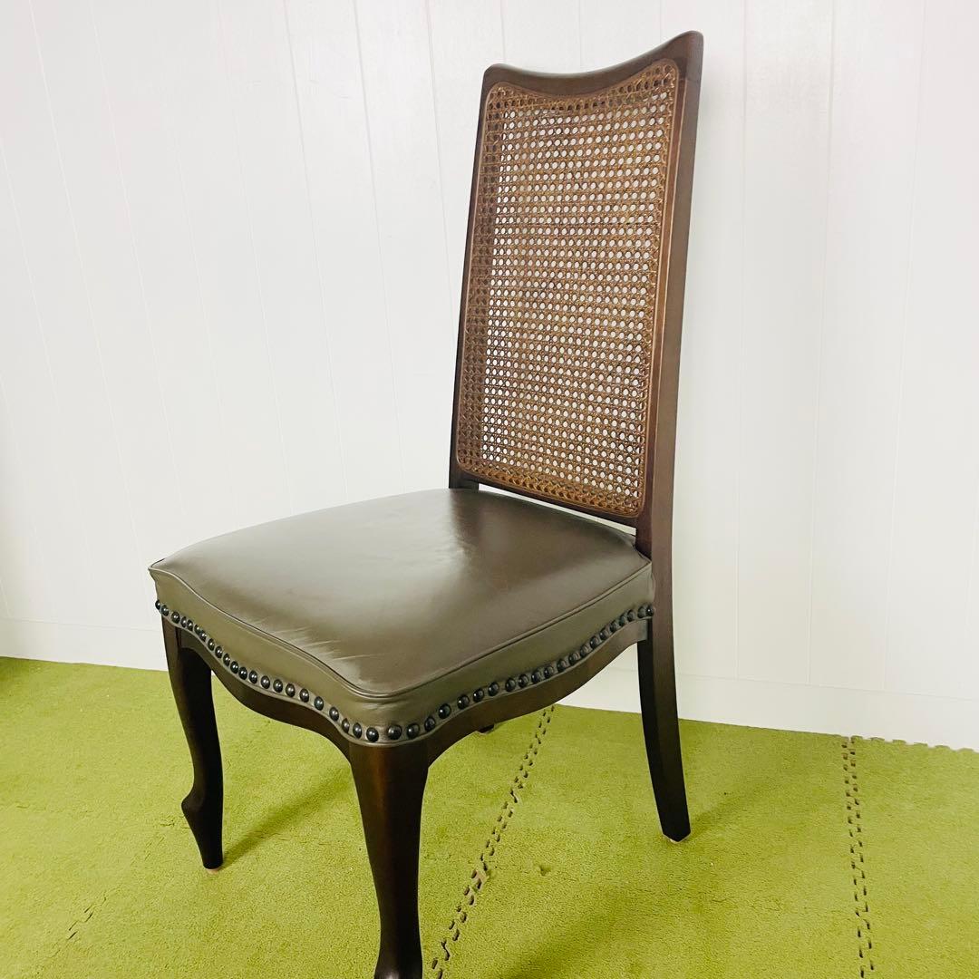 maruni マルニ ダイニングチェア ベルサイユ猫脚 籐 ハイバック③/④
