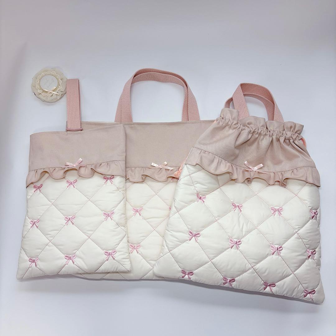 a♡プロフィール必読様　レッスンバッグ　上履き袋　体操着袋　ヌビキルト