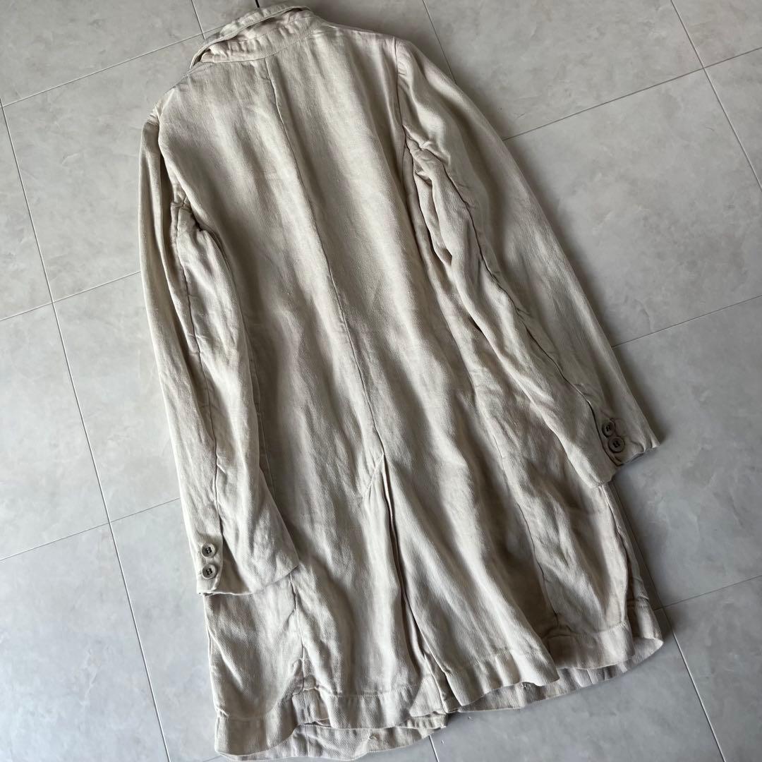 pas de calais リネンジャケットコート ベージュ 38