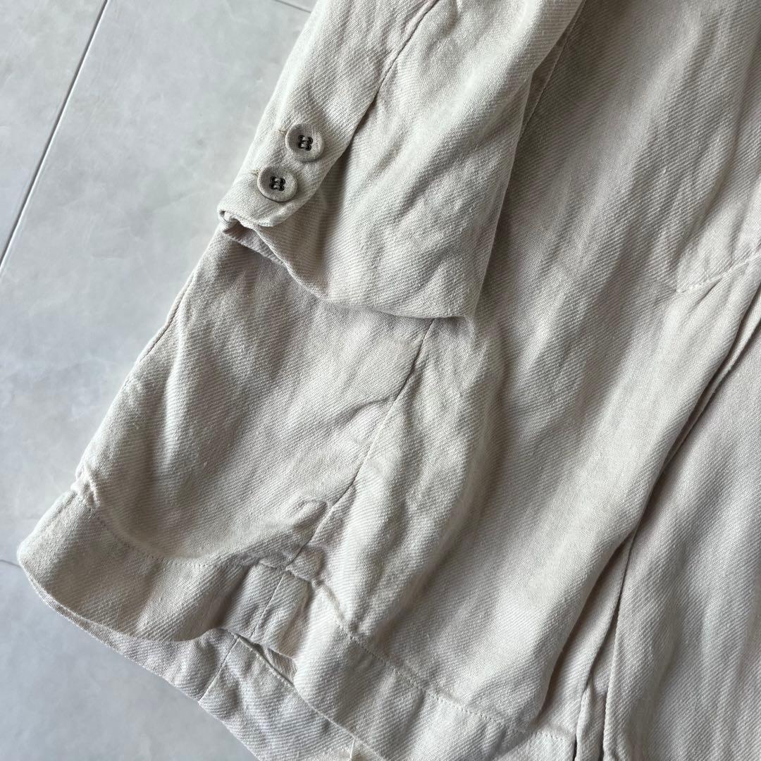 pas de calais リネンジャケットコート ベージュ 38