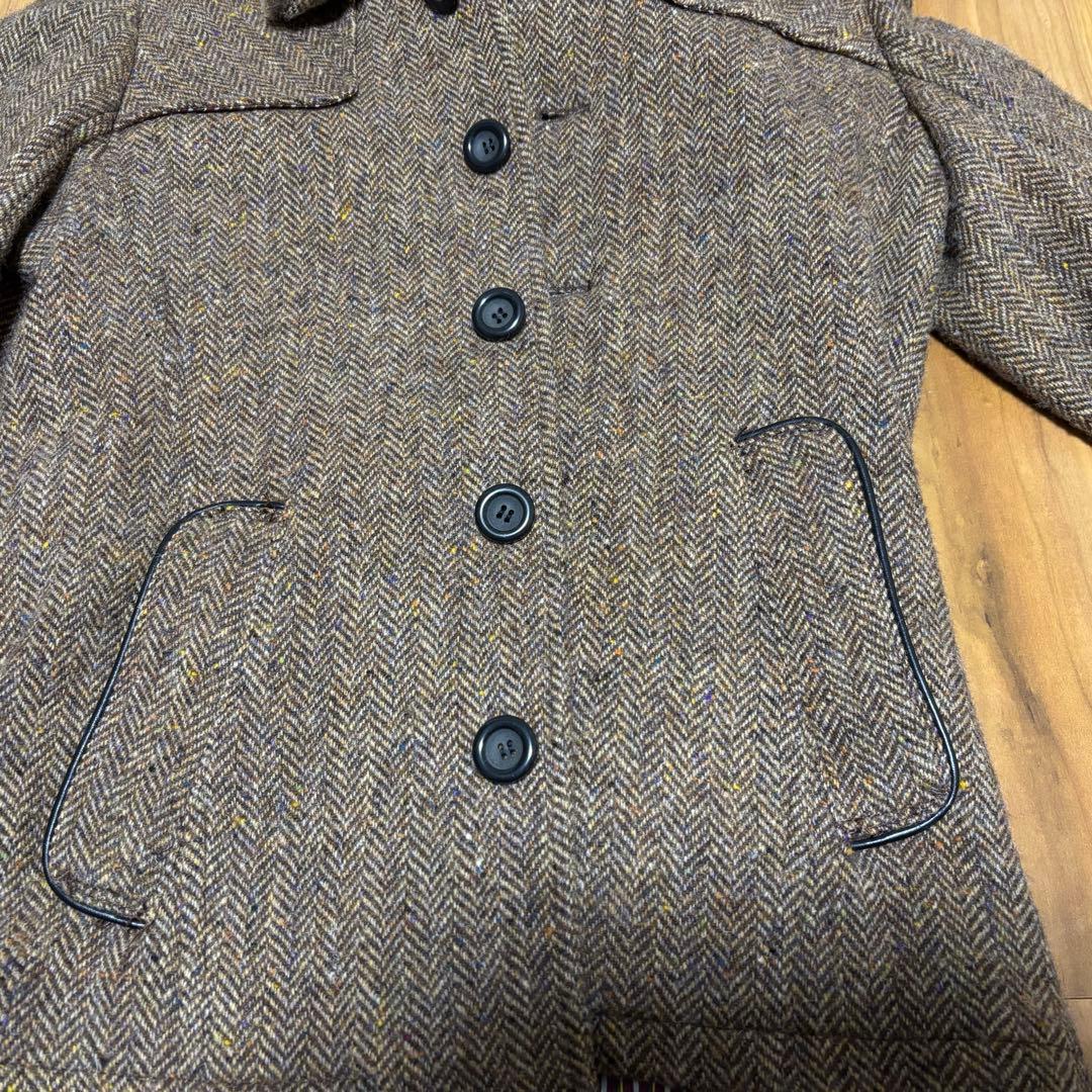 ブロ/Burro　ハリスツイード　ヘリンボン　ツイード　ブラウン ジャケット