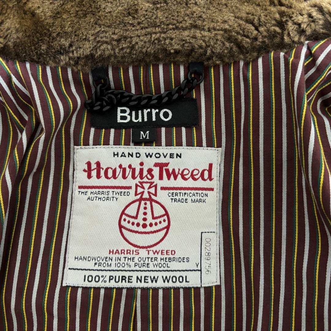 ブロ/Burro　ハリスツイード　ヘリンボン　ツイード　ブラウン ジャケット