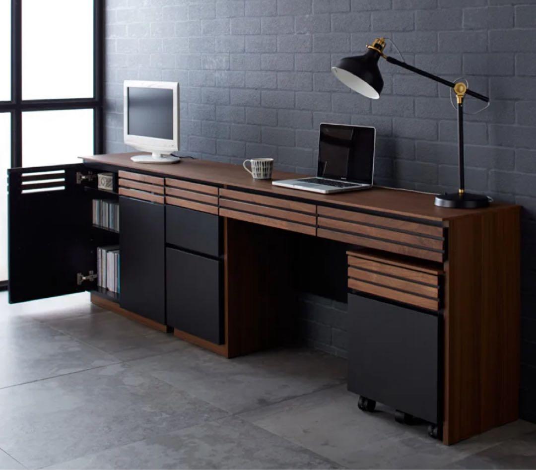 dinos 引き出し付きデスク 薄型ホームオフィス デスク 幅120.5cm