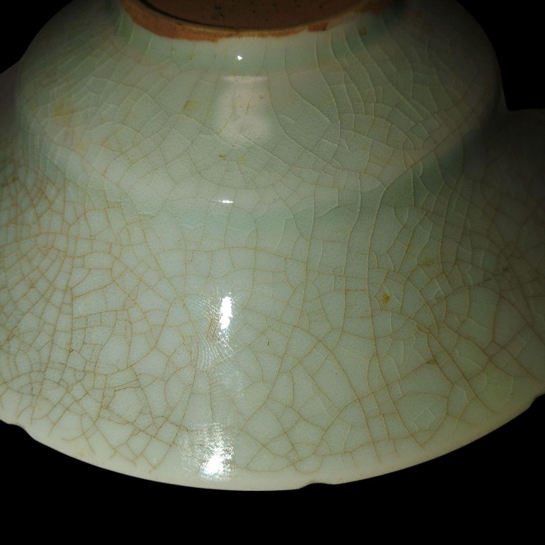 北宋青白磁腰折皿　中国古玩　アンティーク