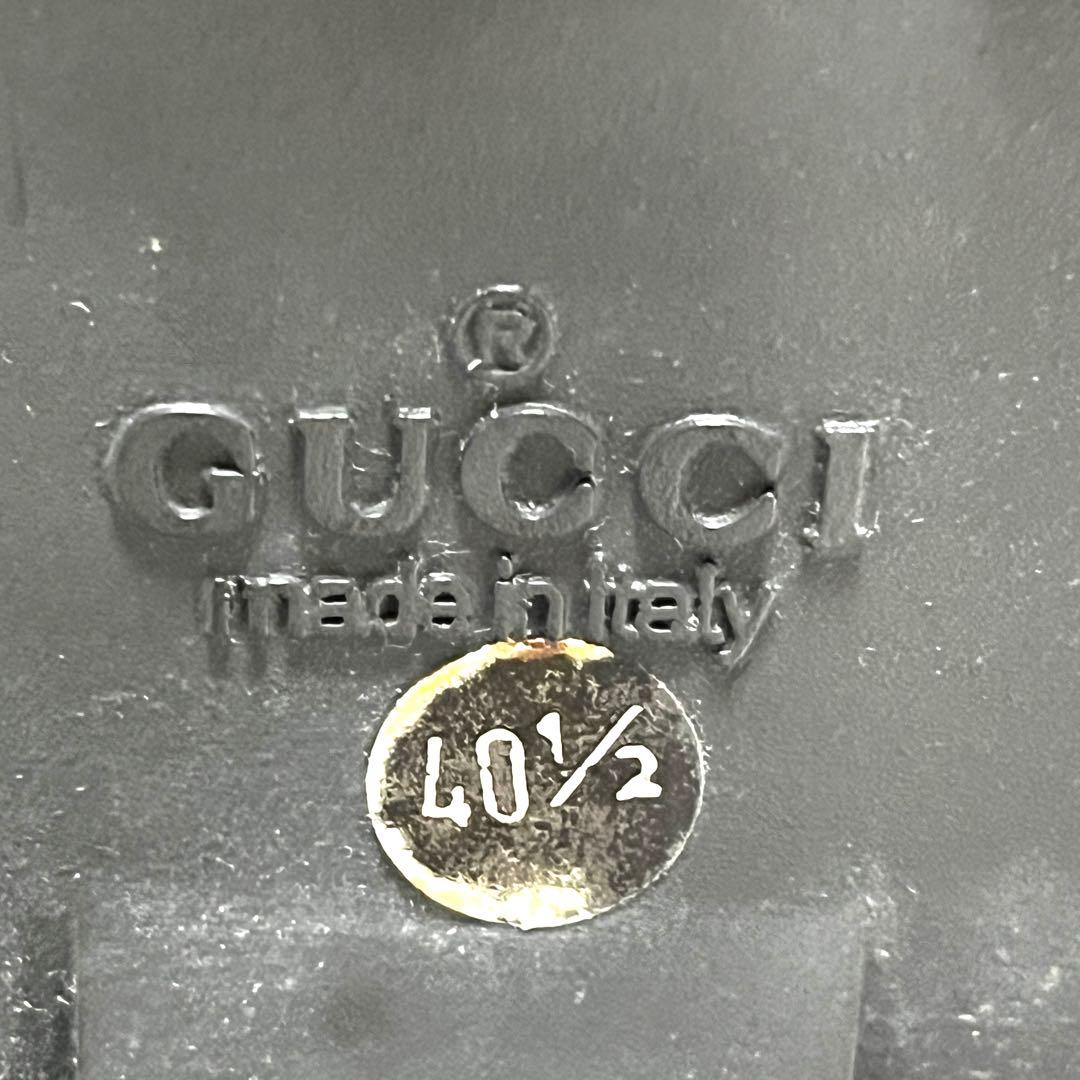 ★美品★GUCCI グッチ★レザーショートブーツ★40.5(25.5cm)★黒★