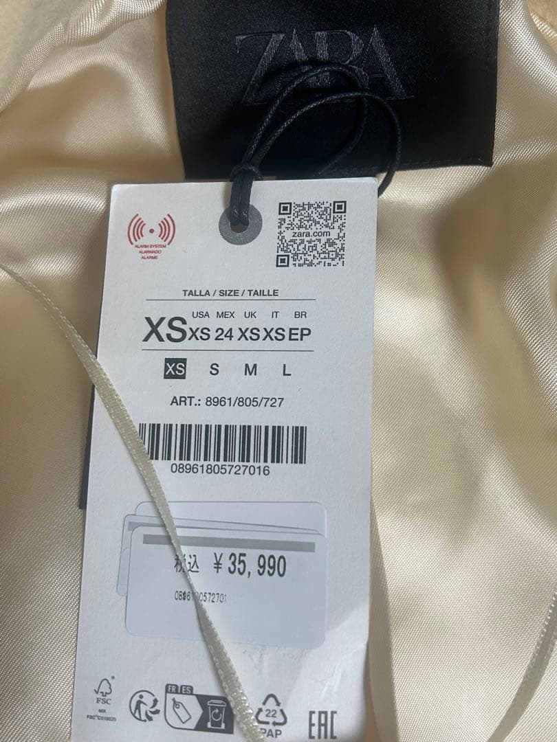 新品　ZARAオーバーサイズウール混紡コート