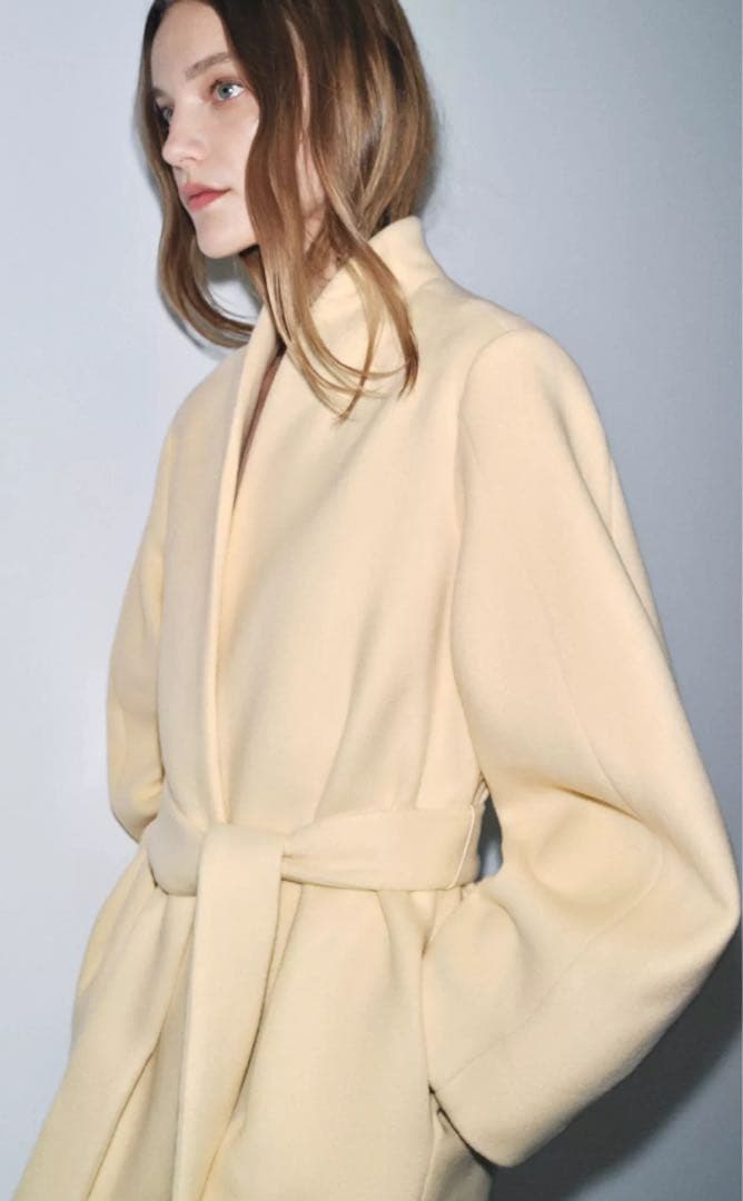 新品　ZARAオーバーサイズウール混紡コート