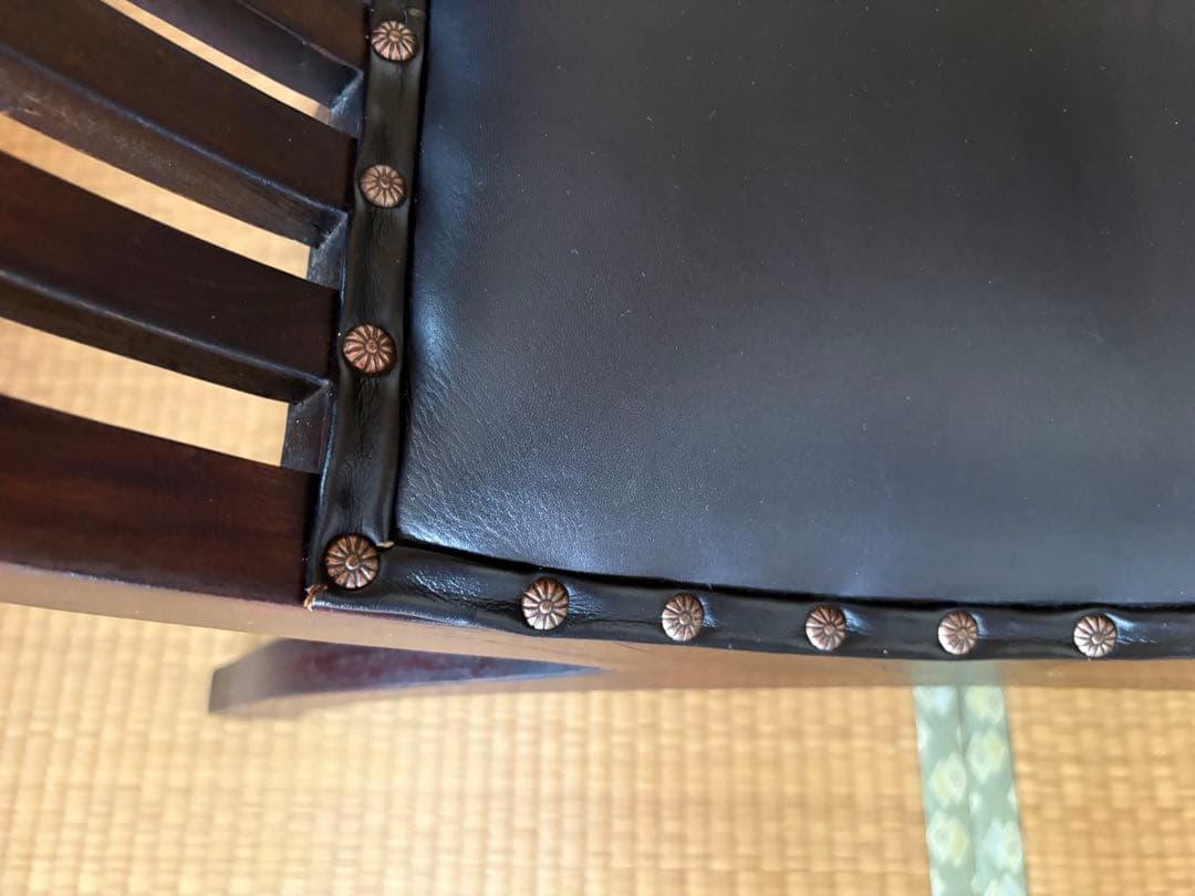 アジアンスタイル 木製スラット椅子