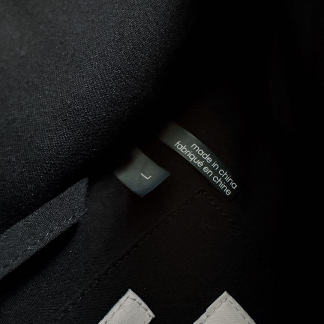 極美品 カルバンクライン 中綿 ロングコート 黒 L ファー付 ロゴプレート