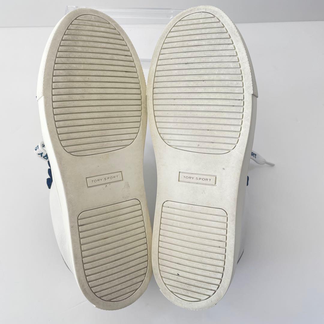 【美品】TORY SPORT フリルデザイン　ホワイト ローカットスニーカー