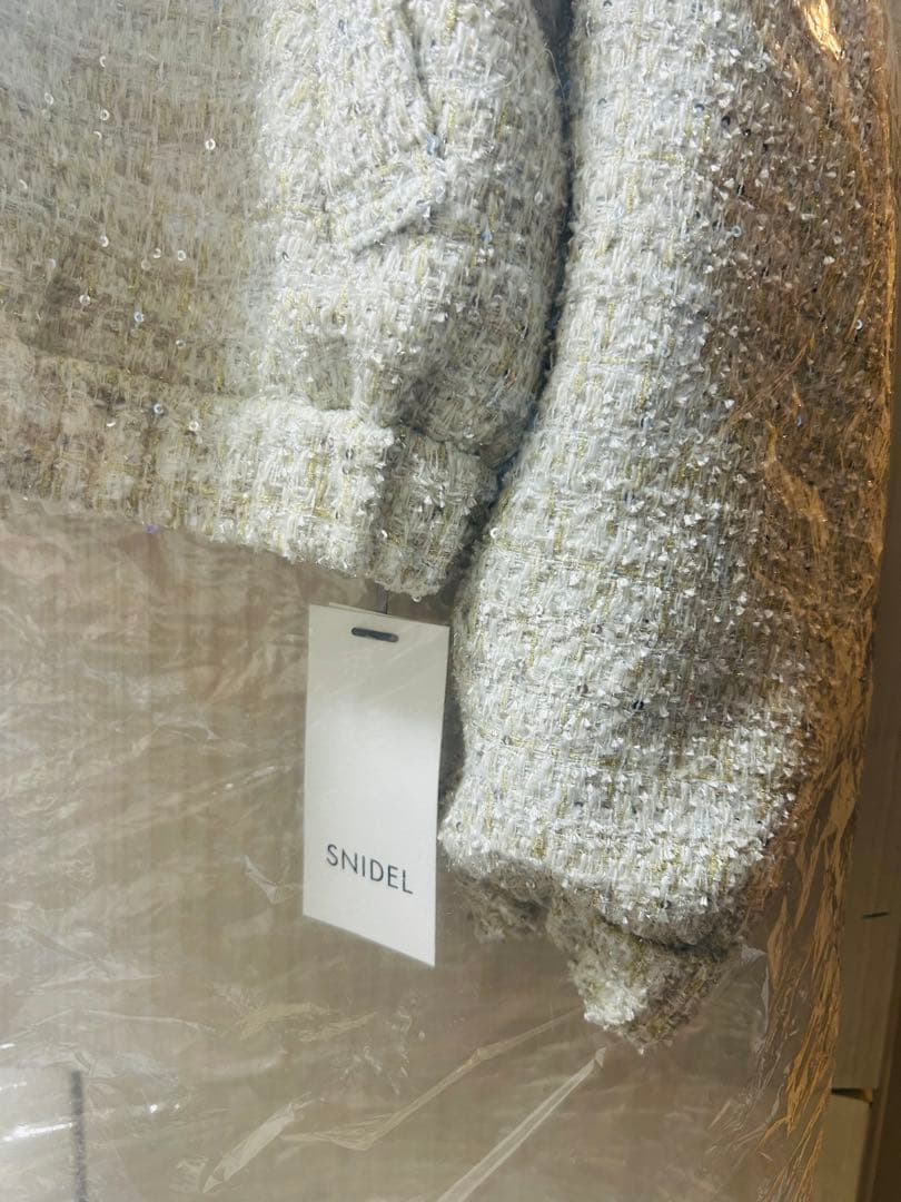 SNIDEL スナイデル ファー付きツイードブルゾン 2025秋冬 新作