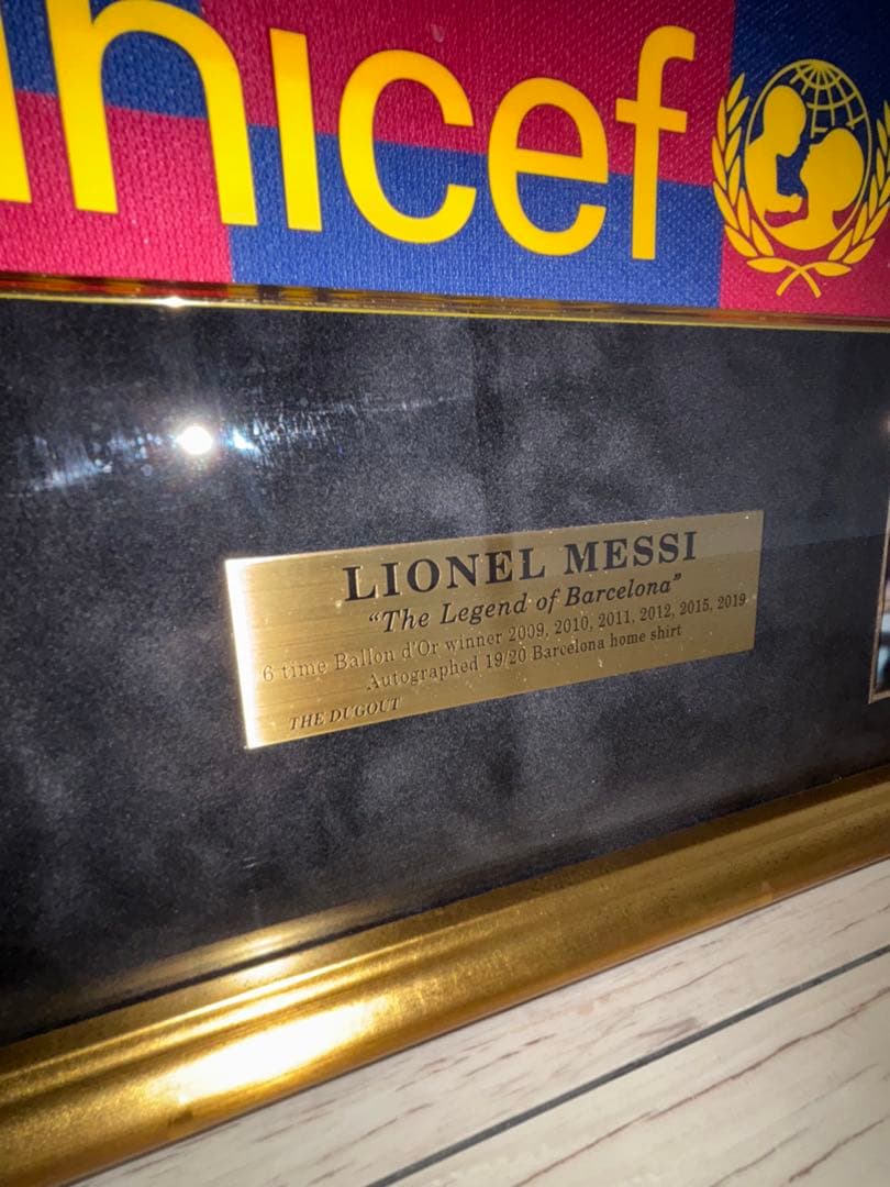 THE DUGOUT メッシ サイン入りユニフォーム フレーム付き