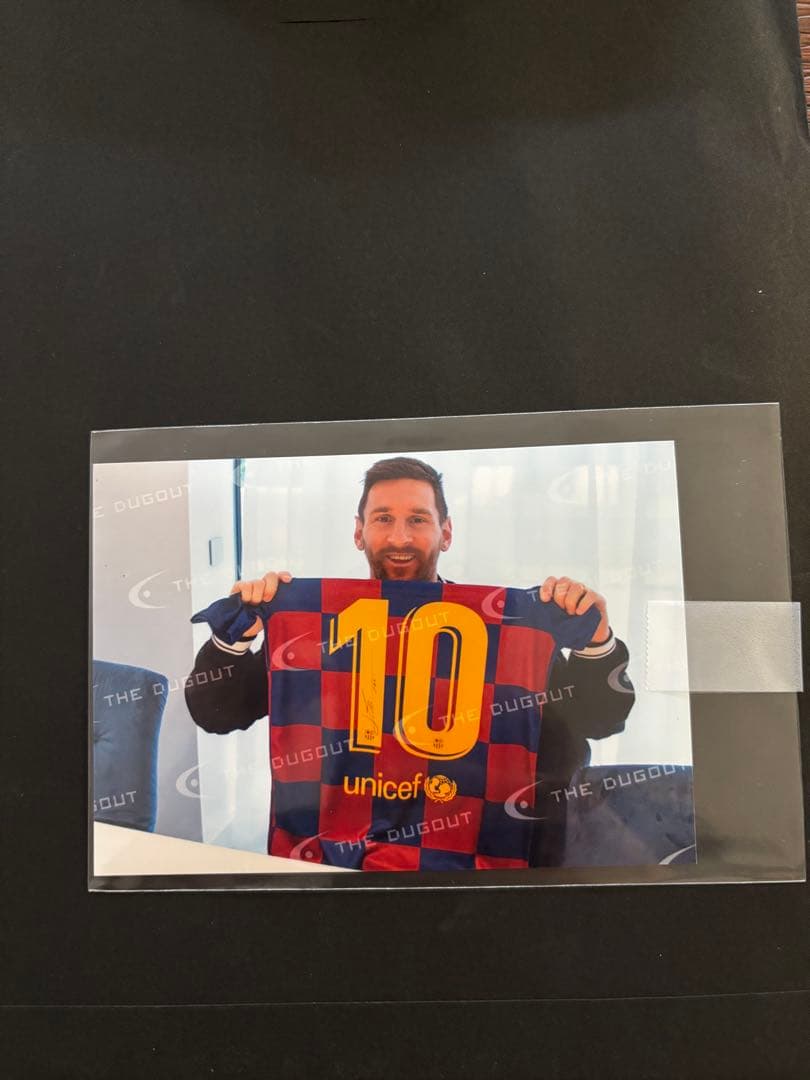 THE DUGOUT メッシ サイン入りユニフォーム フレーム付き