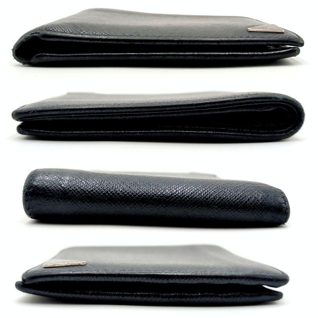 PRADA プラダ サフィアーノトライアングル 二つ折り財布 NERO 黒