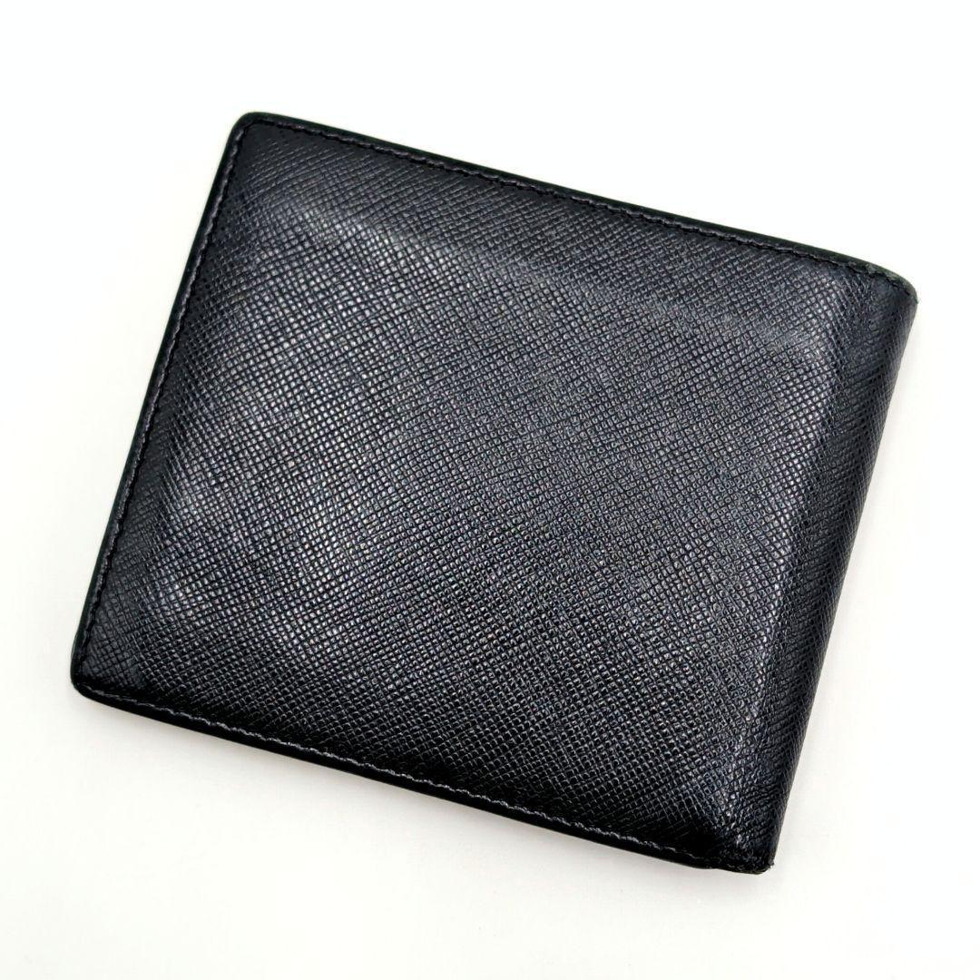PRADA プラダ サフィアーノトライアングル 二つ折り財布 NERO 黒