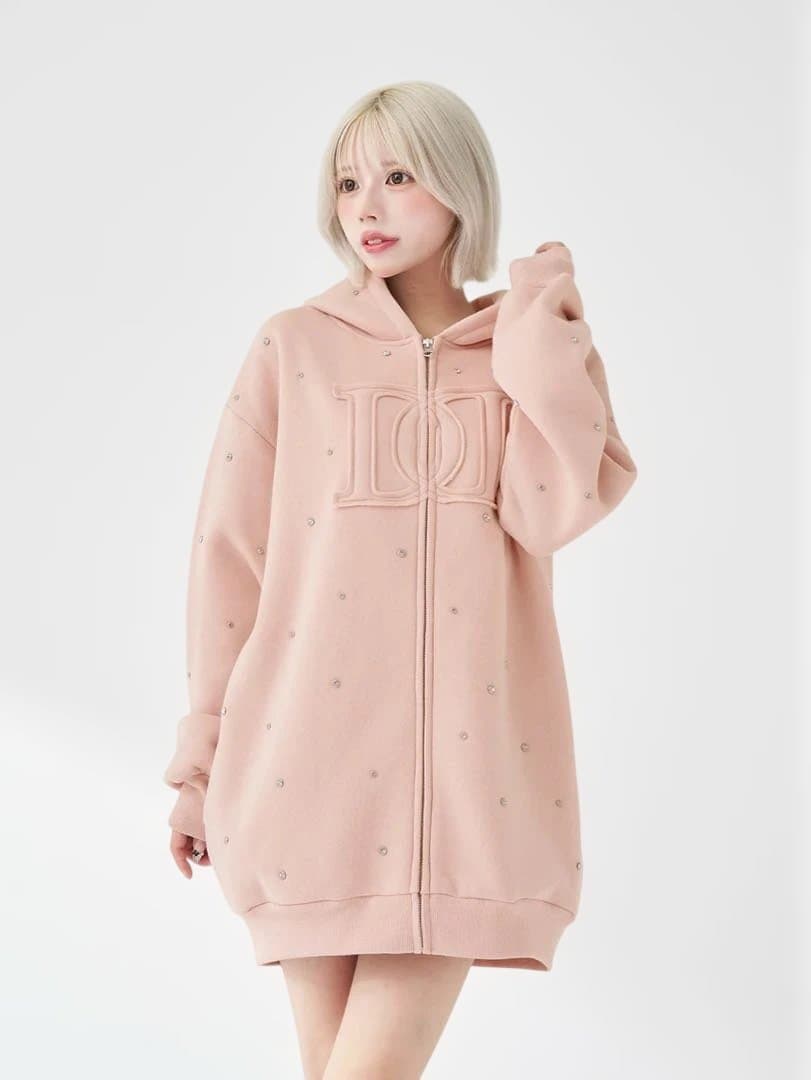 Darich DDロゴビジュージップパーカー (ピンク)