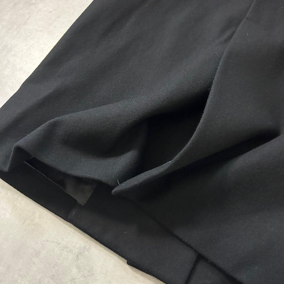 【UNITED TOKYO】ノーカラーロングコート ブラック 日本製 2 M相当