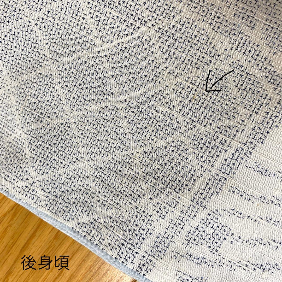 洗い張り単衣仕立て直しK1023 美品 逸品 上品 重要無形文化財 正絹 結城紬