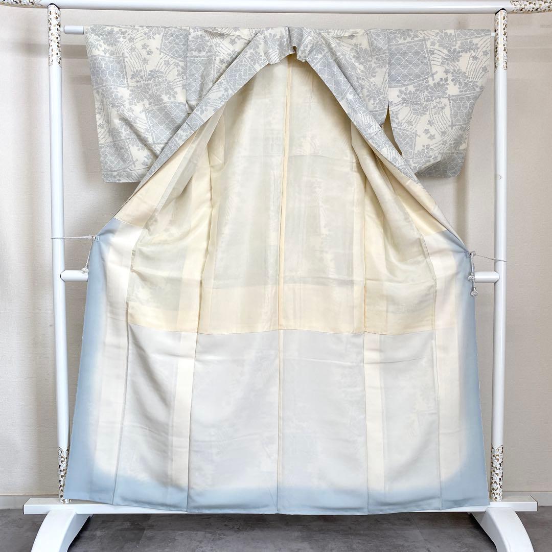 洗い張り単衣仕立て直しK1023 美品 逸品 上品 重要無形文化財 正絹 結城紬