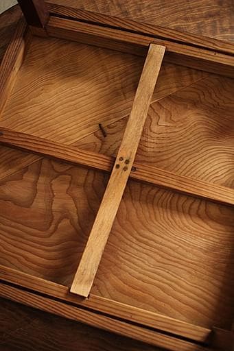 古い木製折り畳み丸テーブル　ちゃぶ台　古家具　古民家　古道具